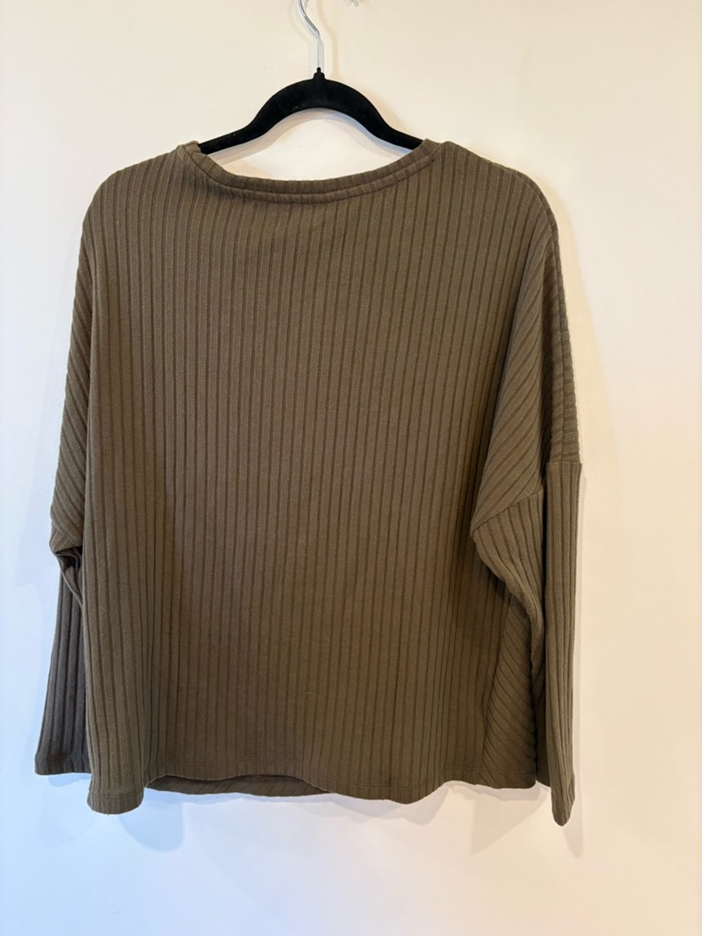 Reitmans Olive Ribbed Knit Top - Picture 4 of 5